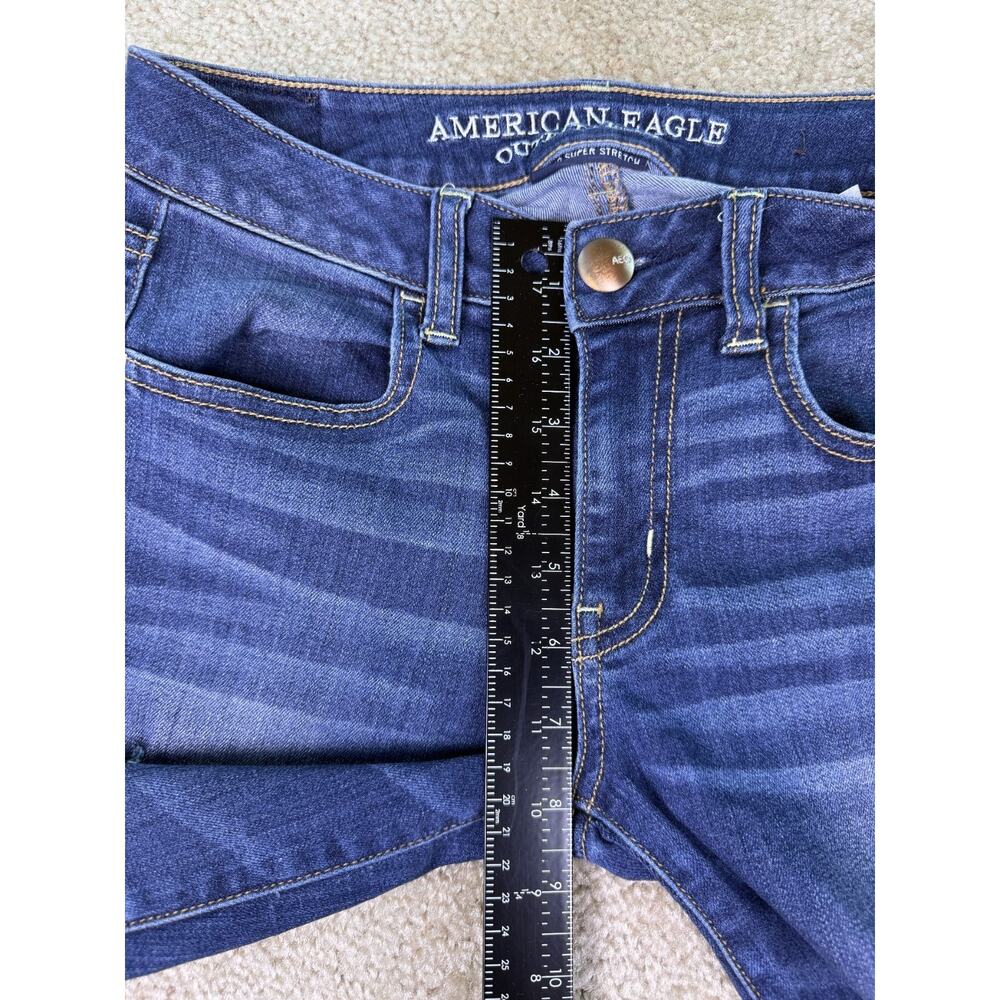 American Eagle Women Blue Super Stretch Jegging Distressed Size 2 Short C391 - Picture 12 of 16
